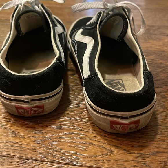Slip on sneaker van (wade style) black and white with laces - Picture 4 of 4